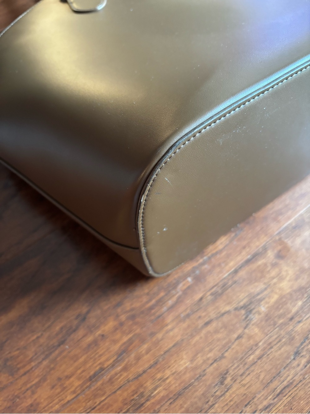 Caramel Faux Leather Work Tote Laptop Bag | Gold Bow Details | NWOT - Picture 11 of 14